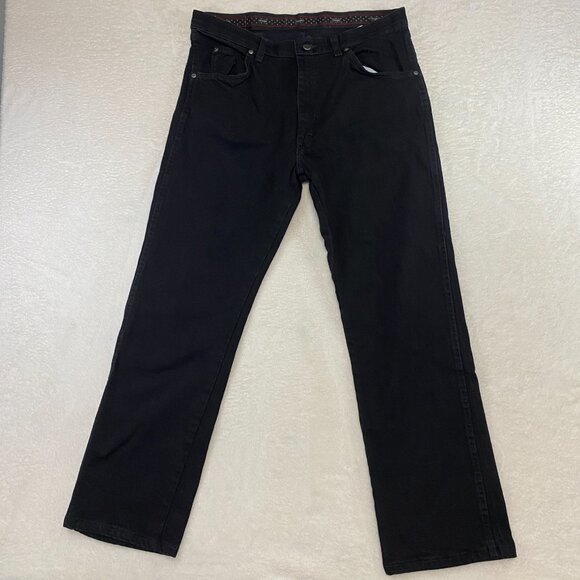 Wrangler Comfort Waist Solutions Black Denim Jeans 36 x 30 - Picture 1 of 8